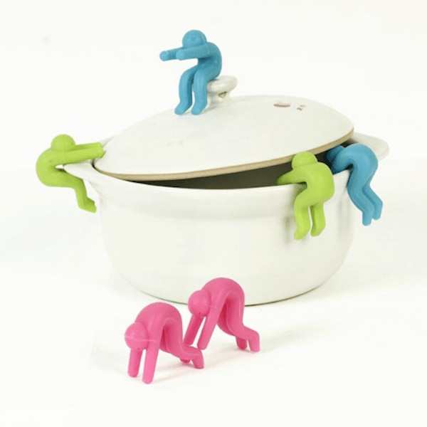 2 pack gubbe, håller locket lite på glänt slipp överkok Vit