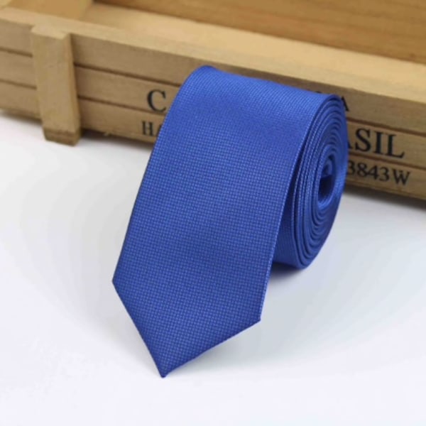 Slips polyester många olika färger och mönster Kornblå rutig