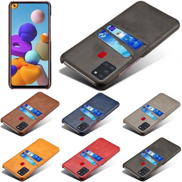 Samsung Galaxy A21s -kotelo korttipaikalla - Punainen A21s