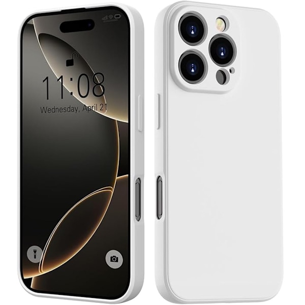 iPhone 16 Pro -puhelinta varten TPU/silikoni suojakotelo valkoinen WHITE IPHONE 16 PRO