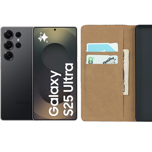 Samsung Galaxy S25 Ultra plånboksfodral mobilskal - VÄLJ: LILA  