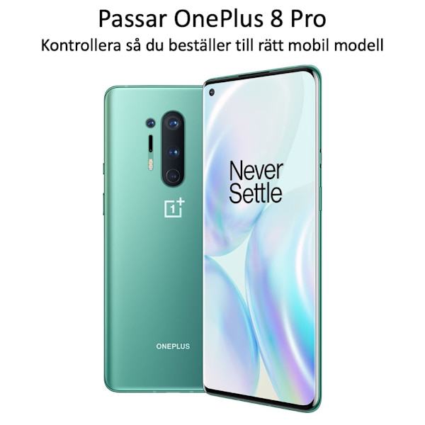 OnePlus 8 PRO skärmskydd 9H passar skal fodral hörlurar - Transparent OnePlus 8 Pro