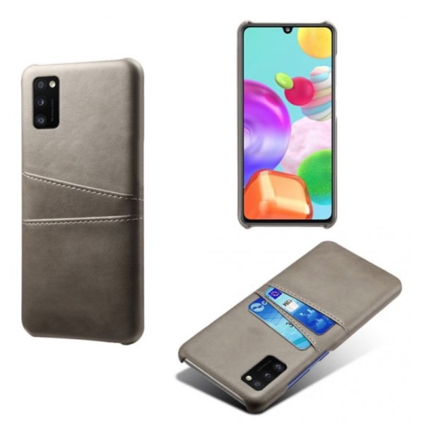 Samsung Galaxy A41 etui cover beskyttelse læder kort vis amex - Blå A41