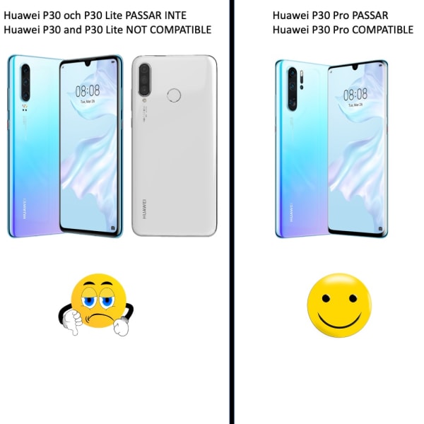 Huawei P30 Pro etui kortholder - Blue