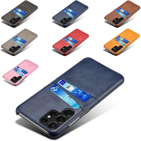 Korttiteline Samsung S23 Ultra -suojus mobiilisuojus laturikuulokkeissa - Dark brown Samsung Galaxy S23 Ultra