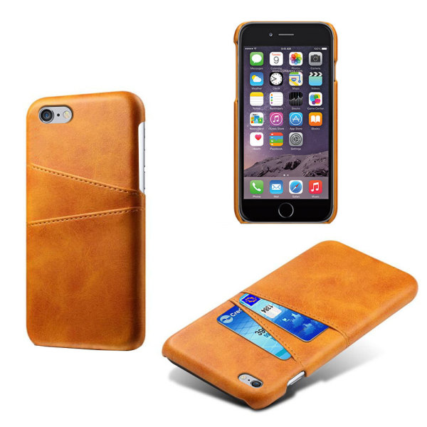 Iphone 6/6s suojakotelo luottokortti Visa Amex Mastercard - Tumman ruskea iPhone 6/6s