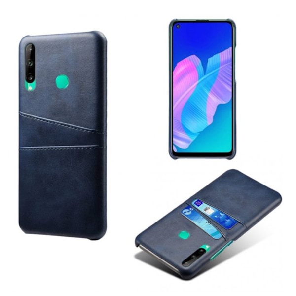 Huawei P40 lite E -kotelo suojakotelo nahka kortti Visa - Musta P40 lite E