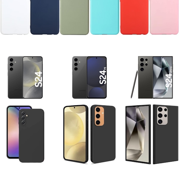 Samsung Galaxy S24/S24FE/S24ULTRA mobilcover silikone / TPU - SORT Samsung S24 FE