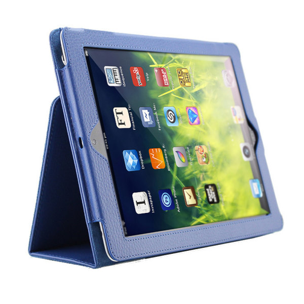 För alla modeller iPad fodral/skal/air/pro/mini urtag hörlurar - Mörkblå Ipad Mini 3/2/1