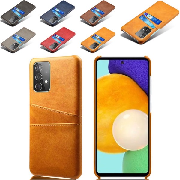 Kortholder Samsung A52/A52s skal mobilskal hul til oplader - Lysebrun Samsung Galaxy A52/A52s 5G 4G