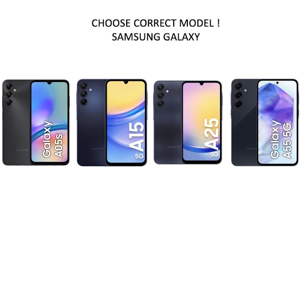 Samsung Galaxy A15/A25/A55/A05s -kotelo korttittelisillä BLACK SAMSUNG A15