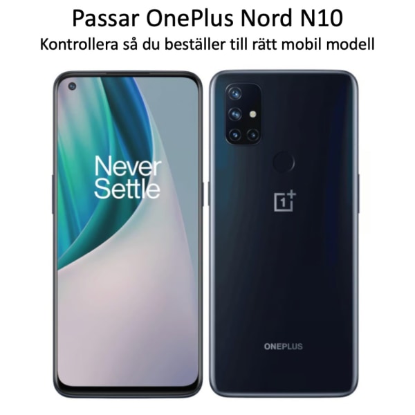 OnePlus NORD N10 skærmbeskytter 9H passer til skal-hovedtelefoner - Transparent OnePlus Nord N10 5G