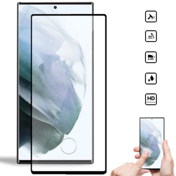 Samsung S22 ULTRA näytönsuoja 9H sopii kuoriin, koteloon, laturiin    