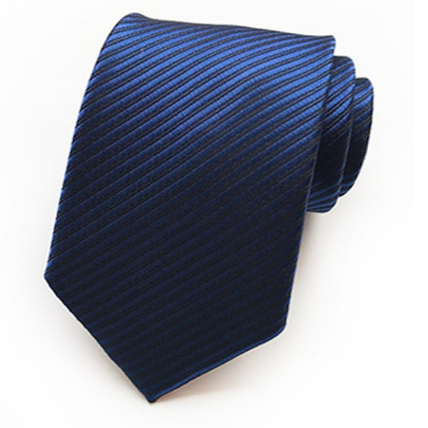 Slips polyester många olika färger och mönster Blå svart randig