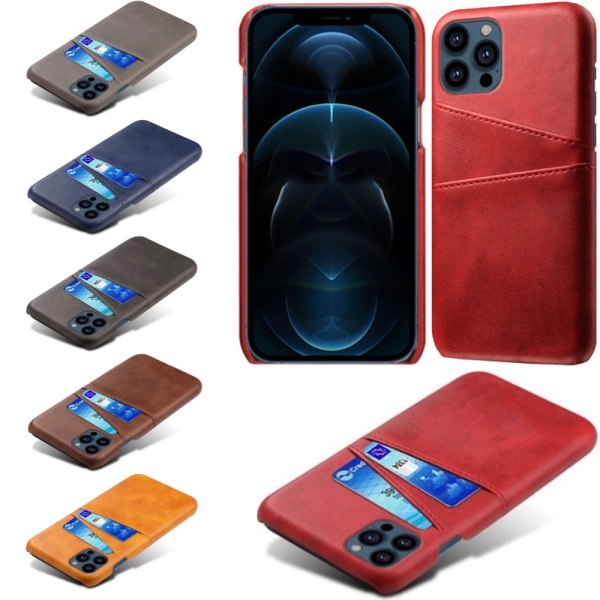 Kortholder Iphone 13 Pro Cover Mobiltelefon Taske Holder Oplader Hovedtelefoner - Rød iPhone 13 Pro