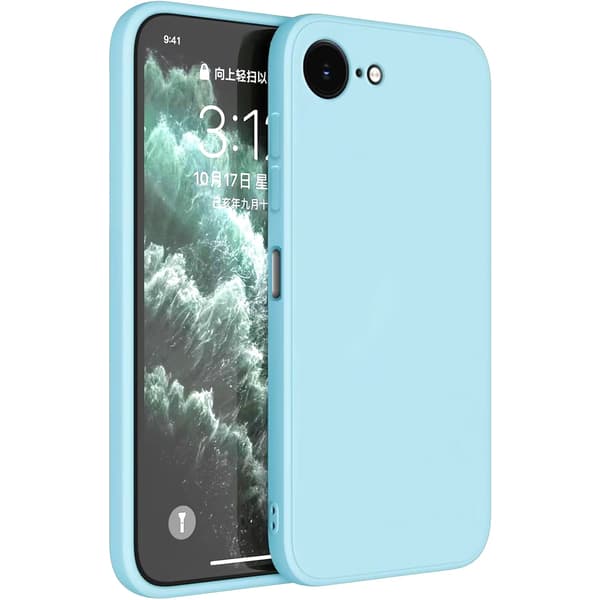 Iphone 16e cover mobilcover silikone / TPU - VÆLG: LIGHT BLUE IPHONE 16E