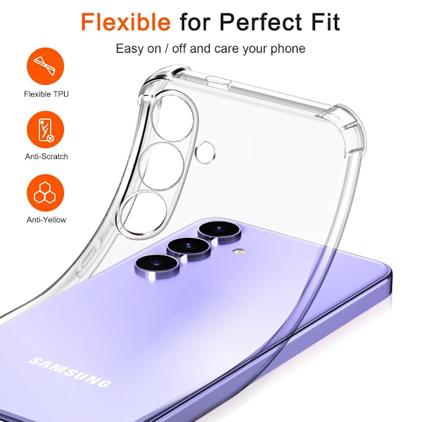 Army V3 Samsung Galaxy S24/S24FE/S24Ultra skal fodral - TRANSPARENT SAMSUNG S24 FE