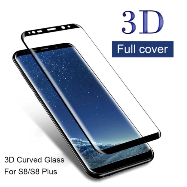 Skærmbeskytter Samsung S21 / S21 + / S9 / S9 + / S8 / S8 + / S7Edge cover Galaxy - Transparent med svart ram SAMSUNG S8 PLUS