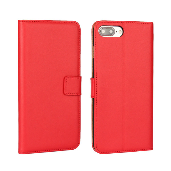 Iphone 6/6s/6+/6s+/7/7+/8/8+ plånbok skal fodral - Röd Iphone 6/6s