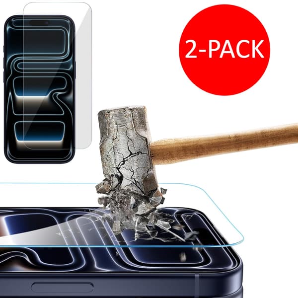2-Pack Iphone 17 Pro skärmskydd härdat glas premium Transparent
