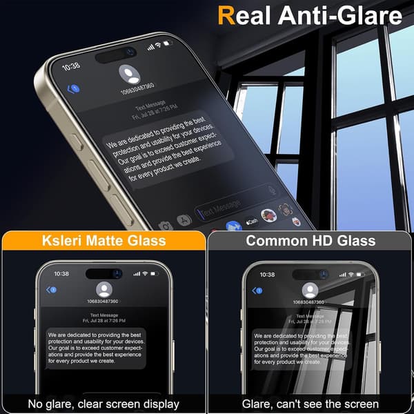 3-Pack iPhone 16 Pro Max Skärmskydd Härdat Glas Premium