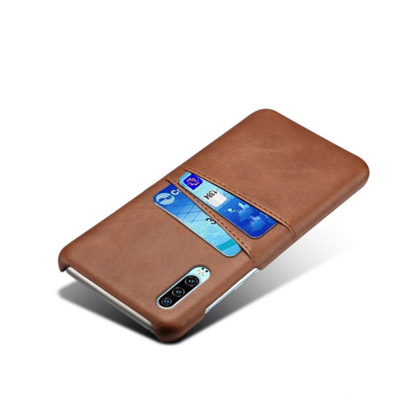 Kortholder Huawei P30 cover mobil cover hul til oplader hovedtelefoner - Brown