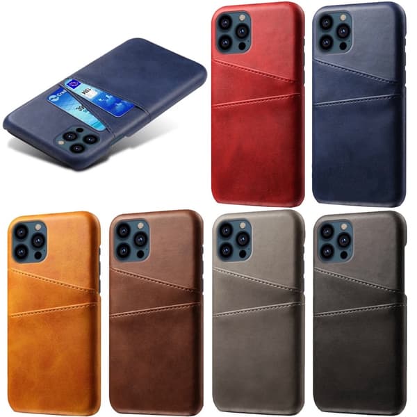 Kortholder til iPhone 13 Pro Max - Etui med plads til kort Brun iPhone 13 Pro Max