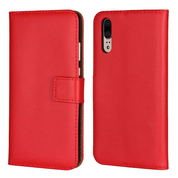 Huawei P20/P20Pro/P20lite plånbok skal fodral kort fack vit - Vit P20 lite