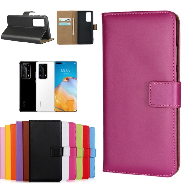 Huawei P40 Pro Plus plånboksfodral skal fodral kort mobilskal - Rosa P40 Pro+