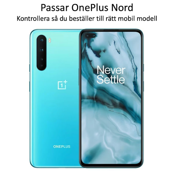 OnePlus NORD skärmskydd 9H passar skal fodral hörlurar - Transparent OnePlus Nord