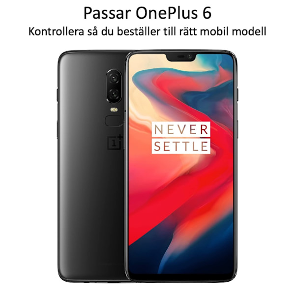 OnePlus 6 skärmskydd 9H passar skal fodral hörlurar - Transparent OnePlus 6