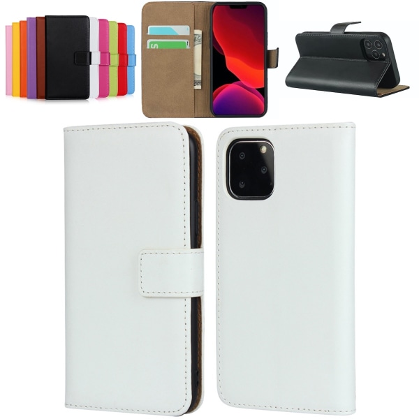 iPhone 11 plånboksfodral plånbok fodral skal skydd kort vit - Vit iPhone 11