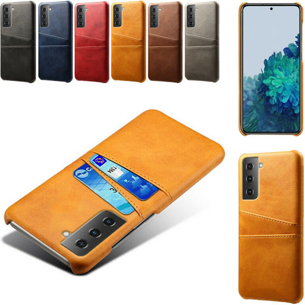 Samsung S21 Enterprise Edition cover etui beskyttelse kort vis - Lysebrun / beige S21 Enterprise Edition
