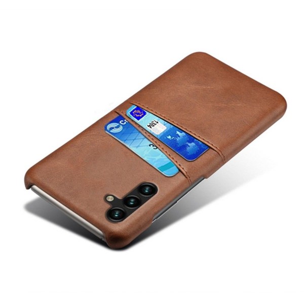 Korthållare Samsung A54 5G skal mobilskal hål laddare hörlurar - Mörk brun Samsung Galaxy A54