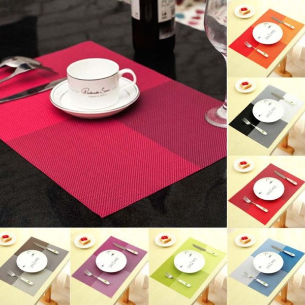 2-pack underlägg bordstabletter duka äta bord inredning skydd Röd