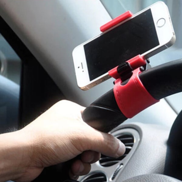 Mobil hållare ratten i bilen, passar mm Iphone telefonhållare Röd , svart