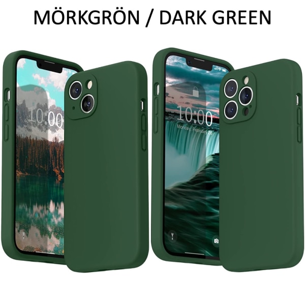 iPhone 14 Pro/ProMax/Plus skal mobilskal fodral TPU - Välj din: Mörkgrön Iphone 14 Pro Max