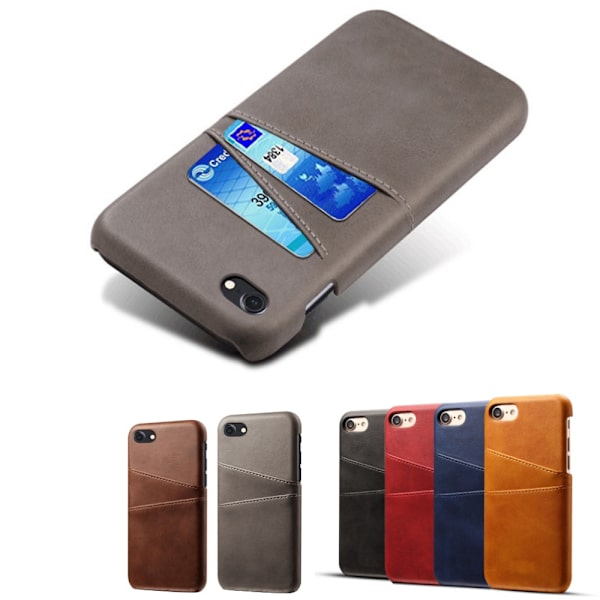 iPhone SE 2022/2020 kuori kortti - Tumman ruskea iPhone SE gen 3/2