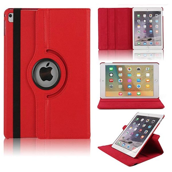 iPad Pro 9.7 fodral skydd 360° rotation ställ skärmskydd väska - Röd Ipad Pro 9.7