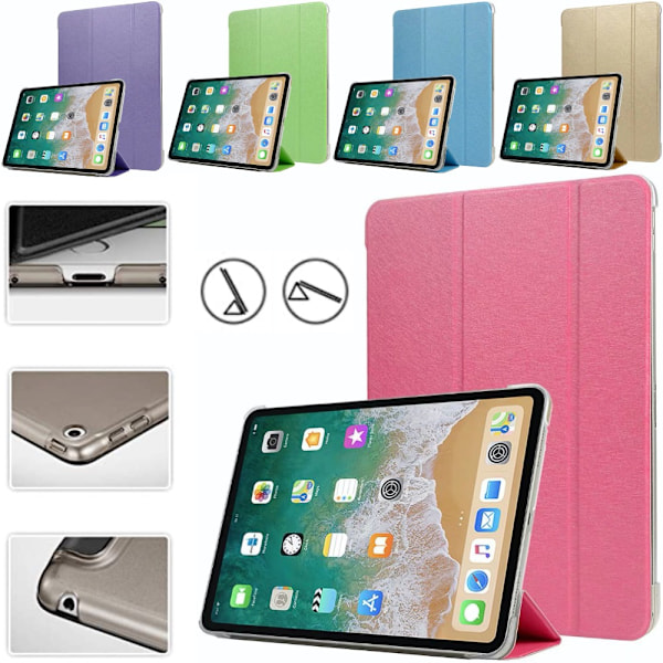 Alla modeller iPad fodral/skal/skydd tri-fold design cerise - Cerise Ipad Air 1/2 & Ipad 9,7 Gen5/Gen6