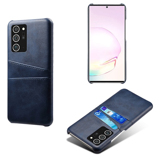Samsung Note20 Ultra skal etui beskyttelse læder kort kredit visa - Sort Note20 Ultra