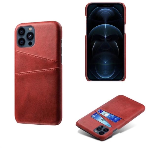 Kortholder Iphone 13 Pro Cover Mobiltelefon Taske Holder Oplader Hovedtelefoner - Rød iPhone 13 Pro