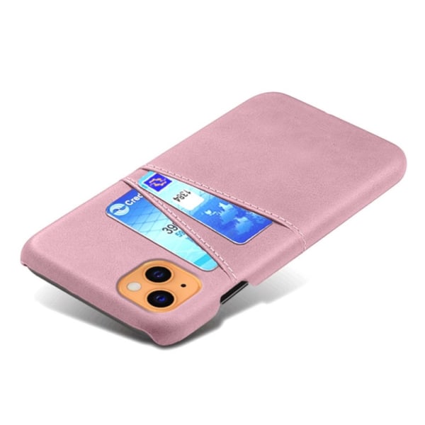 Kortholder Iphone 14 cover mobilcover udskæring til oplader hovedtelefoner - Dark brown iPhone 14