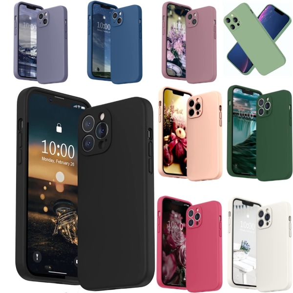 iPhone 13 Pro/ProMax/Mini shell mobilt cover TPU - Vælg din: Röd / cerise Iphone 13 Pro