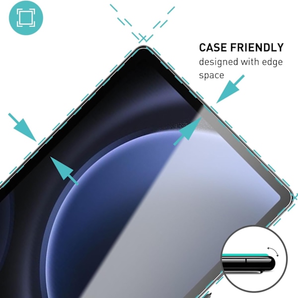 Samsung Galaxy Tab S9 FE -näytönsuoja karkaistu lasi 9H läpinäkyvä  