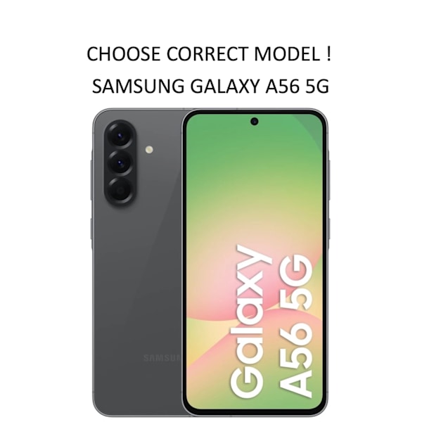 Samsung Galaxy A56 lompakkokotelo puhelinkuori - VALITSE: Musta  