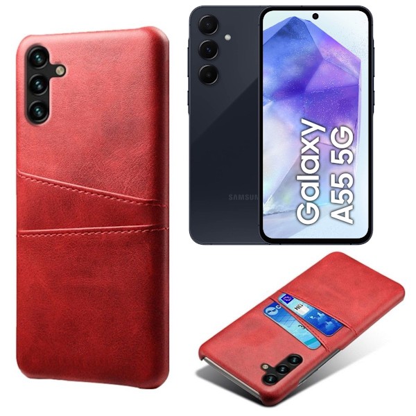 Samsung Galaxy A55 -puhelimen korttikotelo Vaaleanpunainen Samsung A55