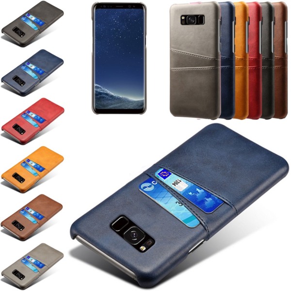 Samsung galaxy S8+ skal korthållare - Röd S8 Plus