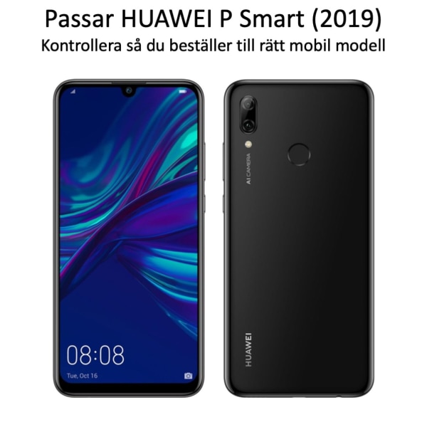 Huawei P Smart 2019 näytönsuoja 9H sopii kuorikuulokkeisiin - Transparent Huawei P Smart (2019)