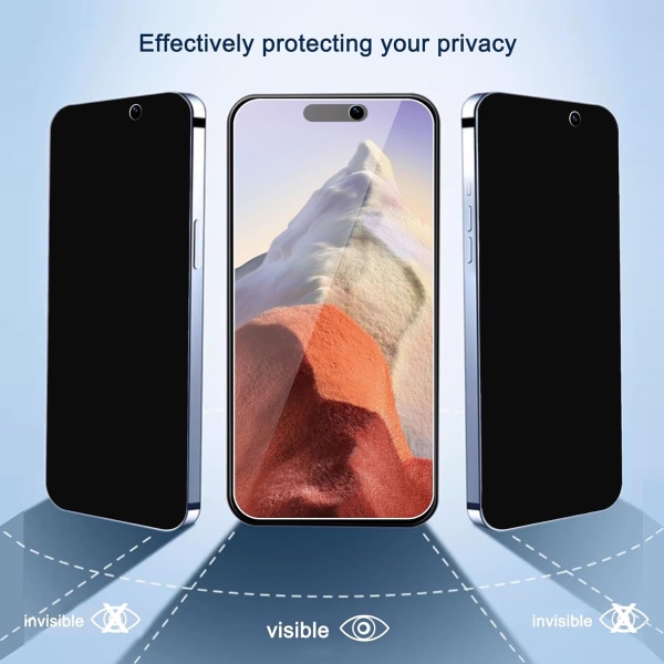 Iphone 15 Pro/ProMax/Plus/skal skærmbeskyttelse privacy - ANTISPY IPHONE 15 PRO MAX